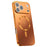 For iPhone 17 Pro Magnetic Case Full Lens Coverage Electroplated TPU Shockproof Phone Cover - Orange - 1