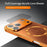 For iPhone 17 Pro Magnetic Case Full Lens Coverage Electroplated TPU Shockproof Phone Cover - Orange - 3