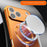 For iPhone 17 Pro Magnetic Case Full Lens Coverage Electroplated TPU Shockproof Phone Cover - Orange - 7