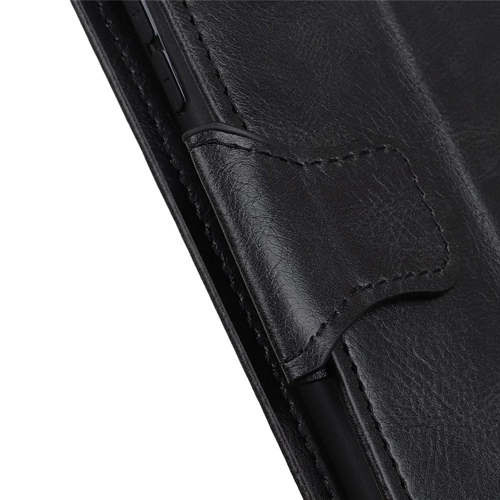For Samsung Galaxy S23+ Crazy Horse Texture Wallet Adjustable Stand PU Leather Case Full Coverage Phone Cover - Black - 5