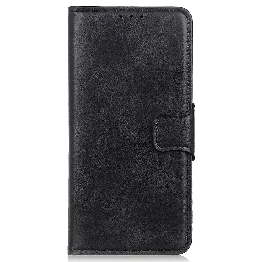 For Samsung Galaxy S23+ Crazy Horse Texture Wallet Adjustable Stand PU Leather Case Full Coverage Phone Cover - Black - 7