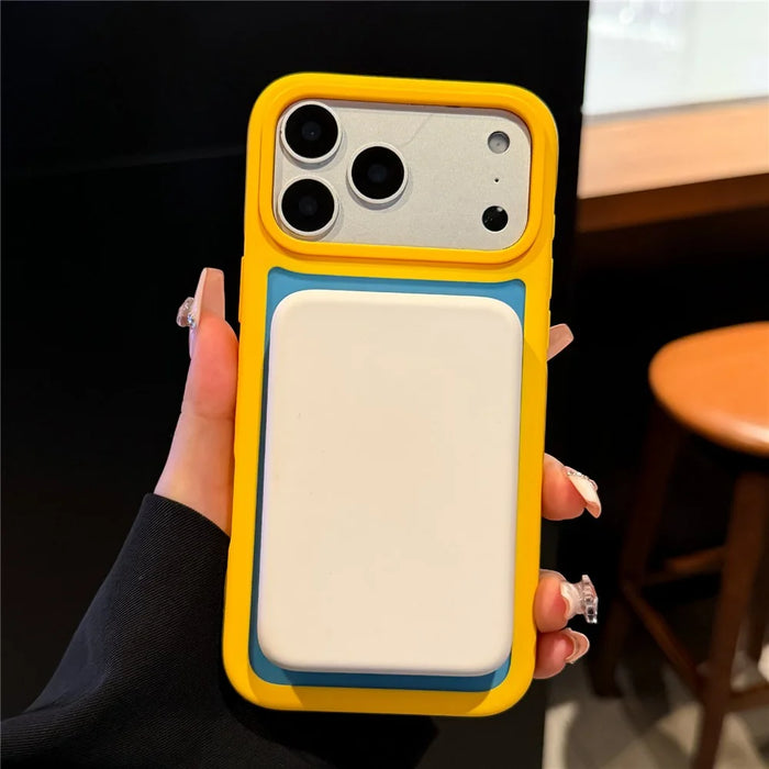 For iPhone 18 Pro / 17 Pro Magnetic Case Contrast Design 2 in 1 PC + TPU Matte Phone Cover - Pink - 2