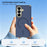For Samsung Galaxy Z Fold8 Ultra Magnetic Case Leather + PC Electroplated Hinge Protection Phone Cover - Sapphire - 6