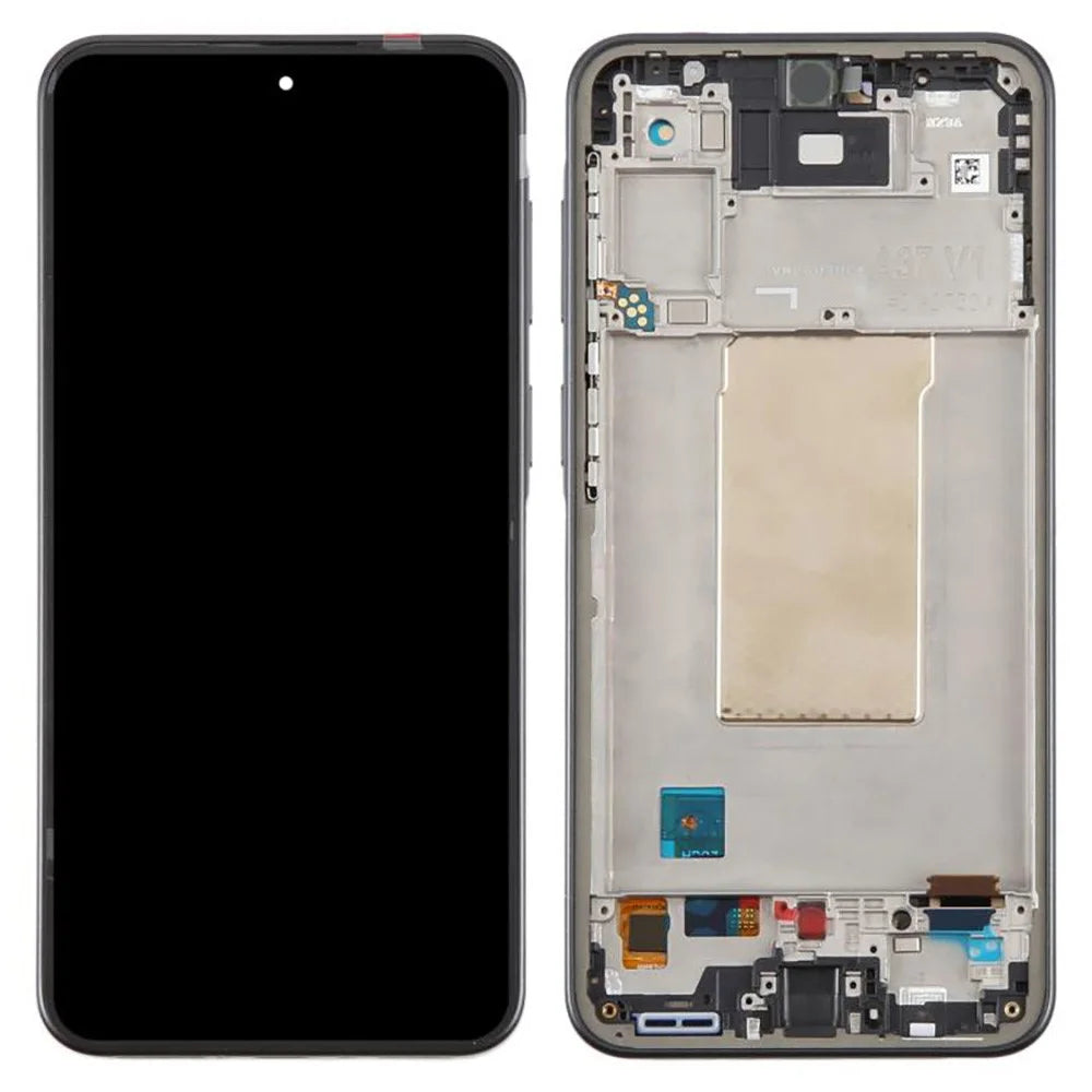 For Samsung Galaxy A37 5G A376 Grade C OLED Screen and Digitizer Assembly + Frame (without Logo) - Black - 1