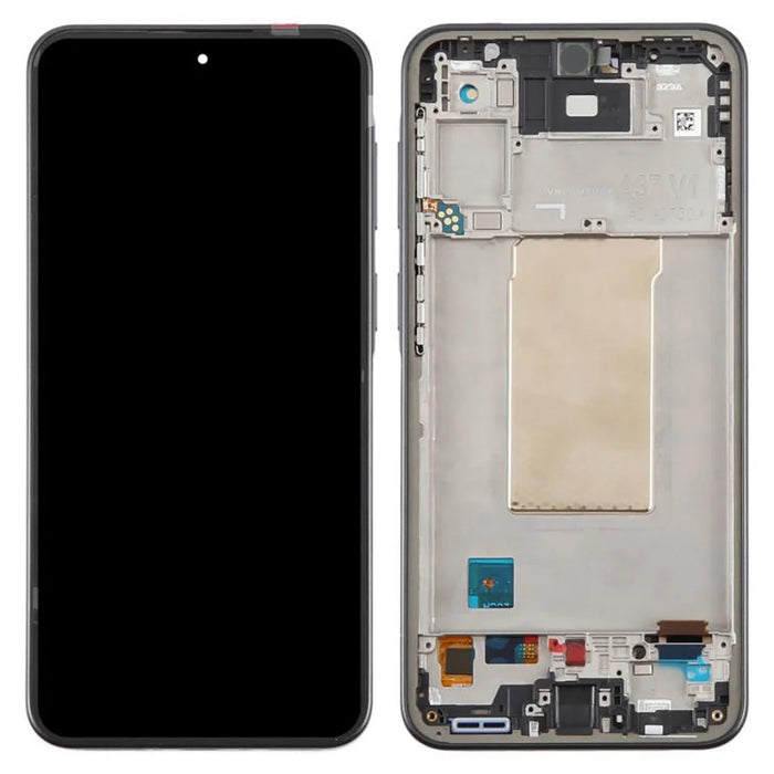 For Samsung Galaxy A37 5G A376 Grade C OLED Screen and Digitizer Assembly + Frame (without Logo) - Black - 1