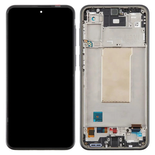 For Samsung Galaxy A37 5G A376 OEM Grade S AMOLED Screen and Digitizer Assembly + Frame (without Logo) - Black - 1