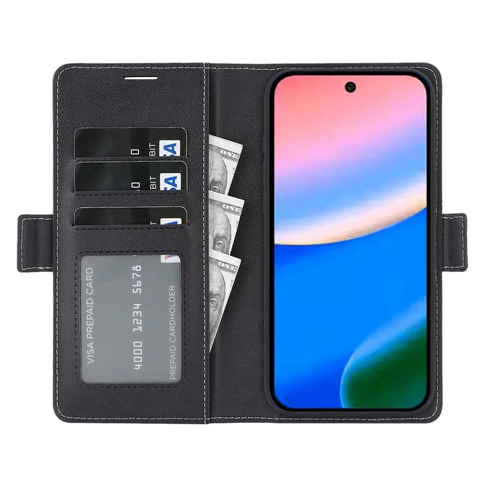 For Google Pixel 11 Pro XL Magnetic Case Detachable 2 in 1 Leather Wallet Phone Cover - Black - 2