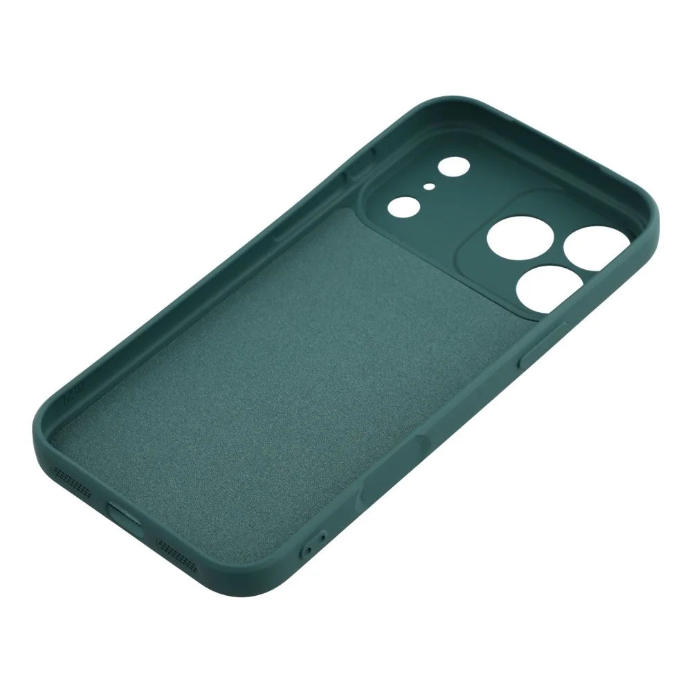For iPhone 18 Pro Max / 17 Pro Max Case TPU Back Soft Anti-Scratch Fiber Lining Phone Cover - Army Green - 6
