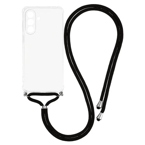 For Samsung Galaxy A18 4G / A18 5G Case Reinforced Corner TPU Clear Phone Cover with Lanyard - Transparent - 1