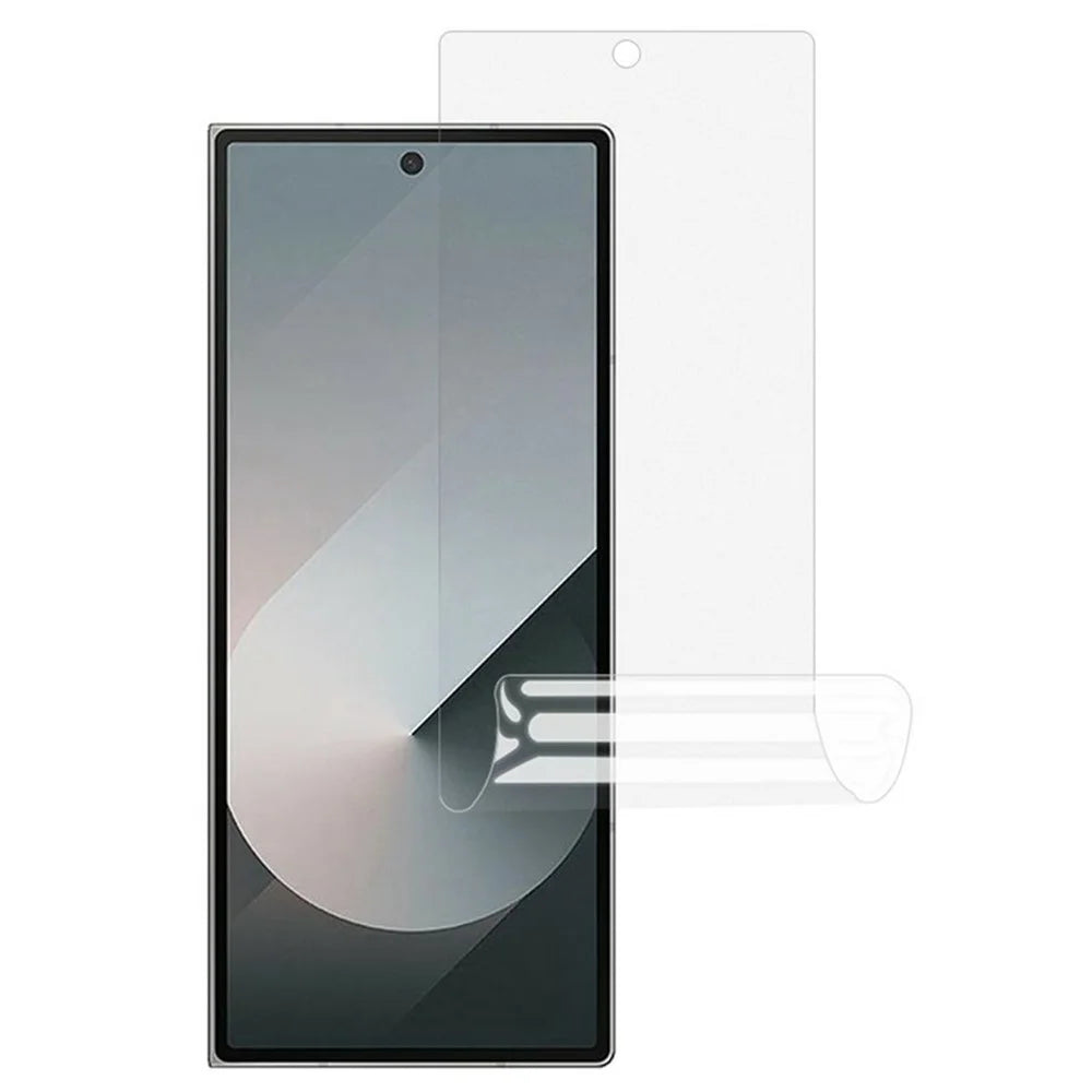 For Samsung Galaxy Z Flip7 5G TPU+PC Magnetic Case with 2Pcs Outer Screen Tempered Glass Film + 2Pcs Inner Screen Hydrogel Film - Black - 2