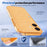For iPhone 16 TPU Case Diamond Texture Glitter Shockproof Phone Cover with Airbag Corner - Orange - 6