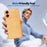 For iPhone 17 TPU Case Diamond Texture Glitter Shockproof Phone Cover with Airbag Corner - Orange - 2