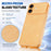 For iPhone 17 TPU Case Diamond Texture Glitter Shockproof Phone Cover with Airbag Corner - Orange - 3