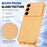 For Samsung Galaxy S26+ TPU Case Diamond Texture Glitter Shockproof Phone Cover with Airbag Corner - Orange - 3
