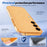 For Samsung Galaxy S26+ TPU Case Diamond Texture Glitter Shockproof Phone Cover with Airbag Corner - Orange - 6