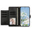 For Samsung Galaxy S26 FE Case PU Leather Butterfly Floral Zippered Wallet Phone Cover with Wrist Strap / Shoulder Strap - Black - 2
