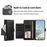 For Samsung Galaxy S26 FE Case PU Leather Butterfly Floral Zippered Wallet Phone Cover with Wrist Strap / Shoulder Strap - Black - 6