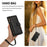 For Samsung Galaxy A37 5G Case PU Leather Butterfly Floral Zippered Wallet Phone Cover with Wrist Strap / Shoulder Strap - Black - 7