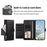 For Google Pixel 11 Pro  /  Pixel 11 Case PU Leather Butterfly Floral Zippered Wallet Phone Cover with Wrist Strap  /  Shoulder Strap - Black - 5