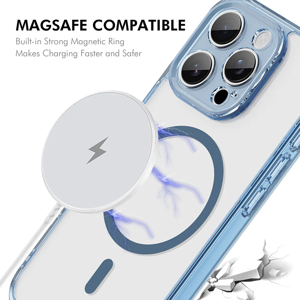 HAT PRINCE for iPhone 16 Pro ENKAY  Magnetic Case Crystal Clear TPU Phone Cover with High Aluminium-silicon Glass Screen Protector - Black - 2
