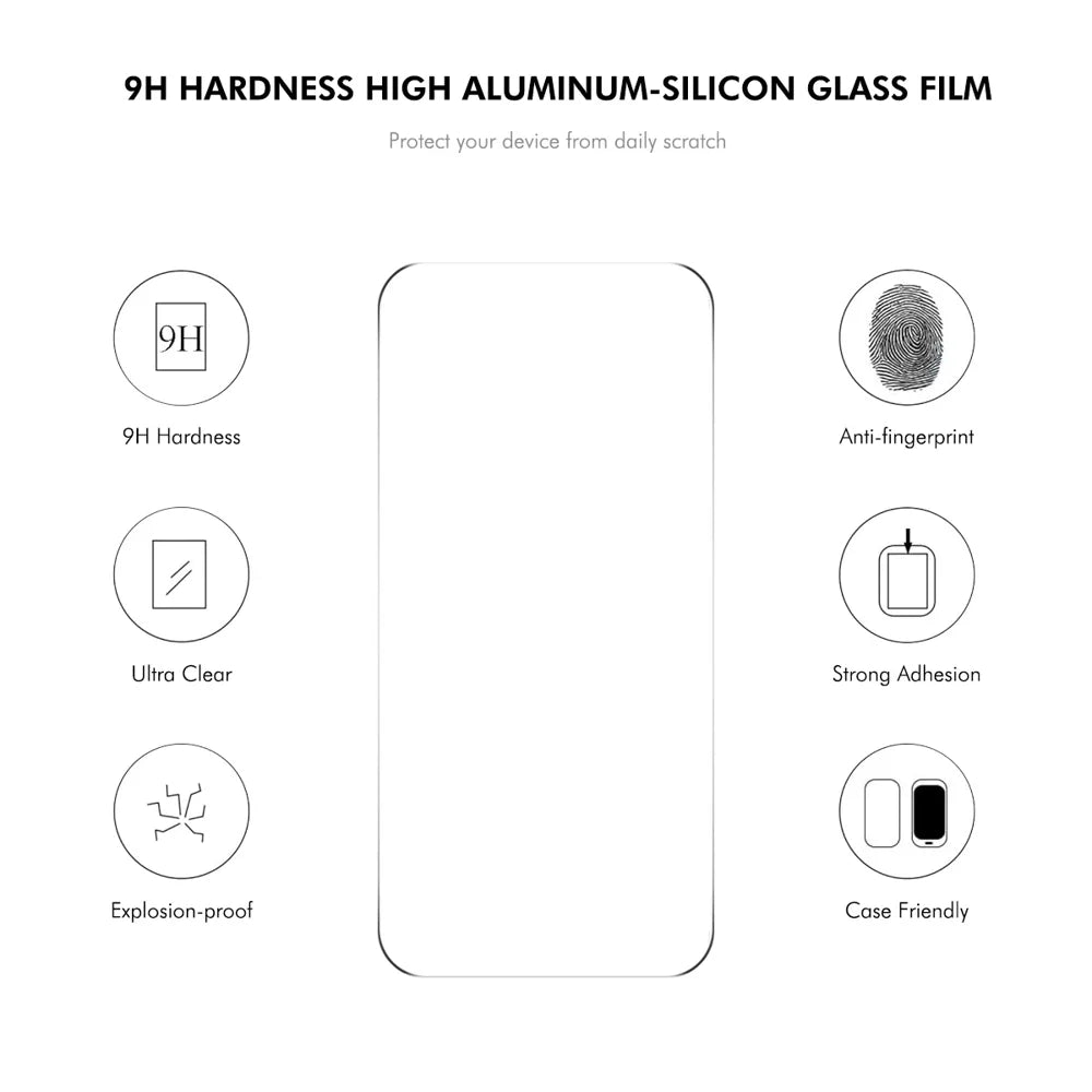 HAT PRINCE for iPhone 16 Plus ENKAY  Magnetic Case Crystal Clear TPU Phone Cover with High Aluminium-silicon Glass Screen Protector - Black - 5