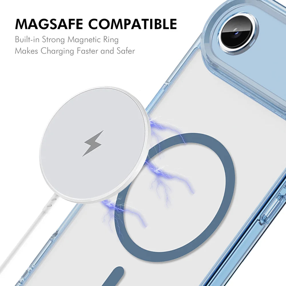 HAT PRINCE for iPhone Air ENKAY  Magnetic Case Crystal Clear TPU Phone Cover with High Aluminium-silicon Glass Screen Protector - Black - 2