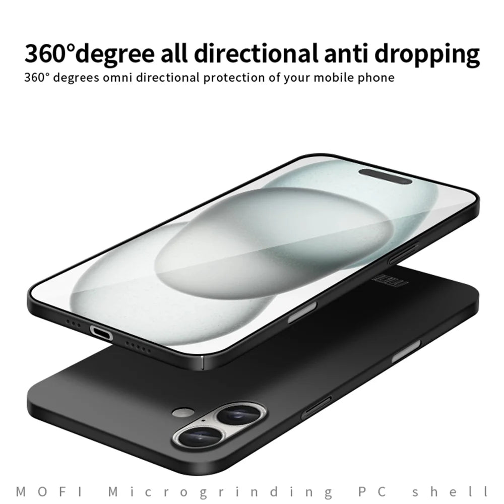 MOFI for iPhone 18 Phone Case  Shield Matte Series Ultra Slim PC Protective Cover - Black - 4