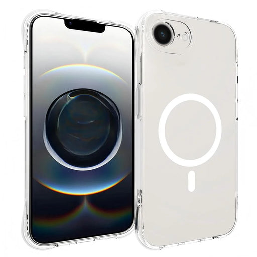 WANLONFENG for iPhone 16e / iPhone 17e WL2 Series 2.0mm Magnetic Case Clear TPU Phone Back Cover with Screen Film - Transparent - 2