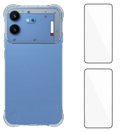 WANLONFENG for Nothing Phone (4b) WL2 Series TPU Case 2.0mm Phone Cover with 2Pcs Tempered Glass Films - Transparent - 1