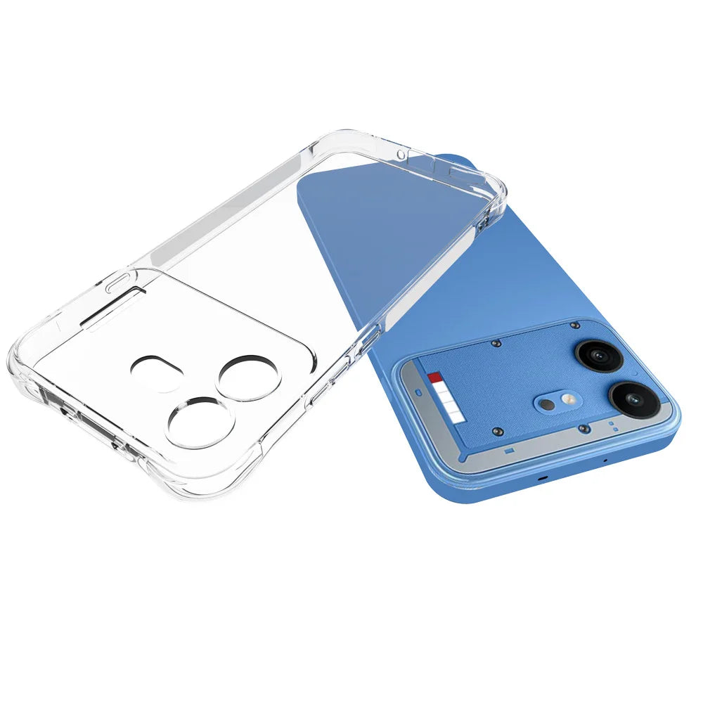WANLONFENG for Nothing Phone (4b) WL Series Case 2.0mm TPU Phone Cover with Tempered Glass Film - Transparent - 5
