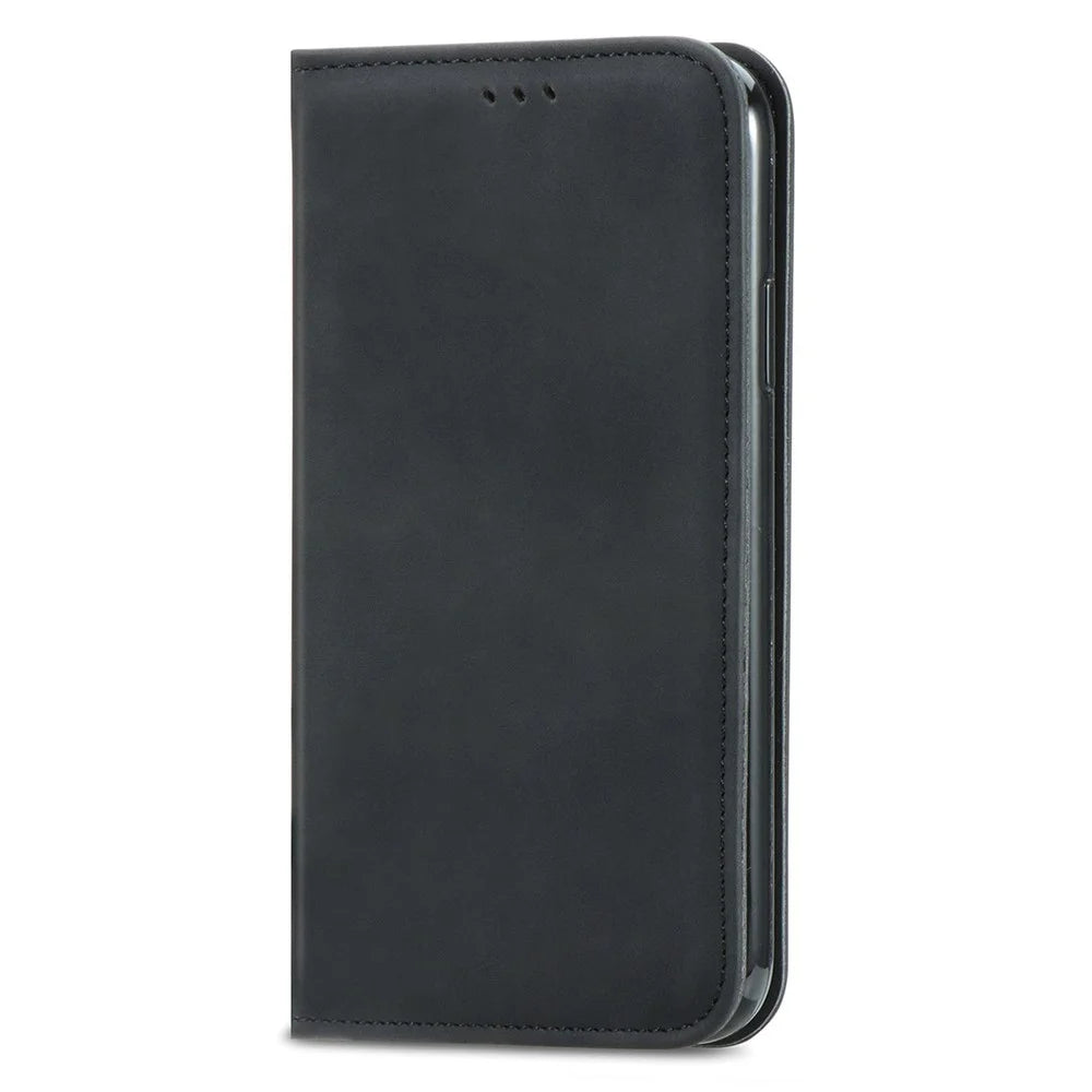 For Google Pixel 11 Pro  /  Pixel 11 Leather Case with Card Holder Magnetic Absorption Phone Cover - Black - 6