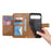 For Google Pixel 11 Pro  /  Pixel 11 Case Floral Leaf Pattern Multi Card Slots Zipper Leather Phone Cover with Wrist Strap - Brown - 5