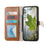 For Google Pixel 11 Pro  /  Pixel 11 Stand Case Leaf Shape Magnetic Clasp Leather Phone Cover with Hand Strap - Brown - 2