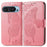 For Google Pixel 11 Pro  /  Pixel 11 Case with Strap Butterfly Pattern PU Leather Wallet Phone Cover - Pink - 1