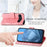 For Google Pixel 11 Pro  /  Pixel 11 Case with Strap Butterfly Pattern PU Leather Wallet Phone Cover - Pink - 5