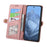 For Google Pixel 11 Pro  /  Pixel 11 Case Zipper Wallet Geometry Lines Leather Phone Cover with Strap - Pink - 2