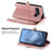 For Google Pixel 11 Pro  /  Pixel 11 Case Zipper Wallet Geometry Lines Leather Phone Cover with Strap - Pink - 3