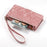 For Google Pixel 11 Pro  /  Pixel 11 Case Zipper Wallet Geometry Lines Leather Phone Cover with Strap - Pink - 4