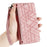 For Google Pixel 11 Pro  /  Pixel 11 Case Zipper Wallet Geometry Lines Leather Phone Cover with Strap - Pink - 5