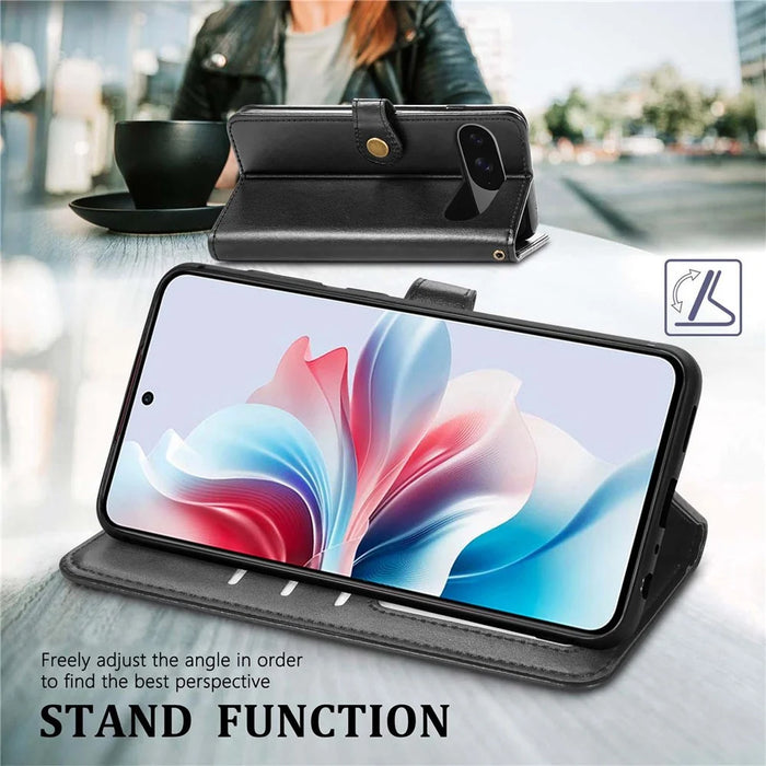 For Google Pixel 11 Pro  /  Pixel 11 Case Wallet Stand Leather Phone Cover with Wrist Strap - Black - 4