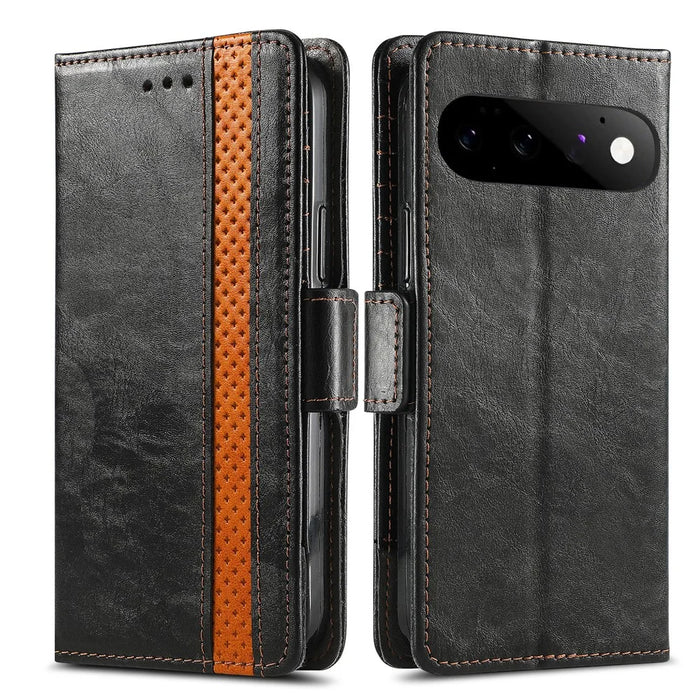 CASENEO For Google Pixel 11 Pro  /  Pixel 11 Phone Cases PU Leather Cover Stand with RFID Blocking Wallet - Black - 1