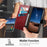 For Google Pixel 11 Pro  /  Pixel 11 Case Color Splicing TPU PU Leather Flip Shockproof Phone Cover with Wrist Strap - Red - 6