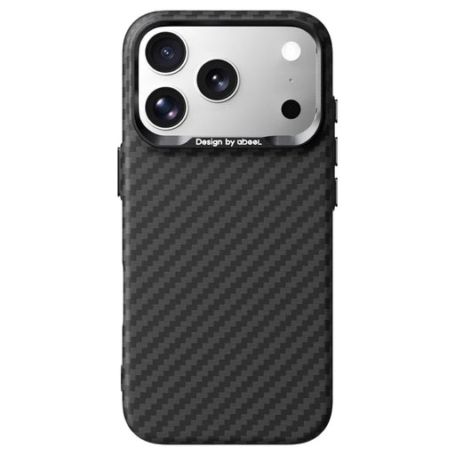ABEEl for iPhone 18 Pro  / 17 Pro Magnetic Case PC + TPU Ultra Thin Minimalist Phone Cover - Carbon Fiber Texture - 1
