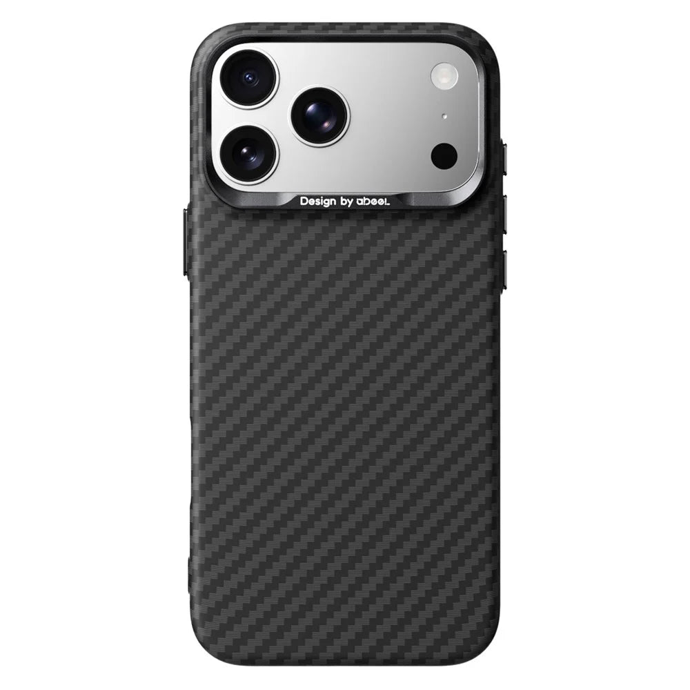 ABEEl for iPhone 18 Pro Max  /  17 Pro Max Magnetic Case PC + TPU Ultra Thin Minimalist Phone Cover - Carbon Fiber Texture - 1