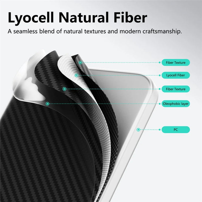 ABEEl for iPhone 18 Pro Max  /  17 Pro Max Magnetic Case PC + TPU Ultra Thin Minimalist Phone Cover - Carbon Fiber Texture - 4