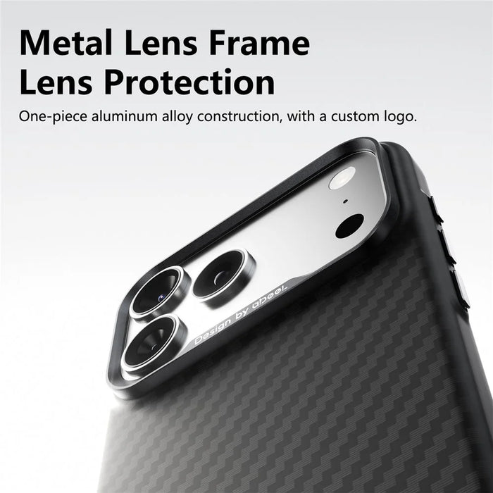 ABEEl for iPhone 18 Pro Max  /  17 Pro Max Magnetic Case PC + TPU Ultra Thin Minimalist Phone Cover - Carbon Fiber Texture - 7