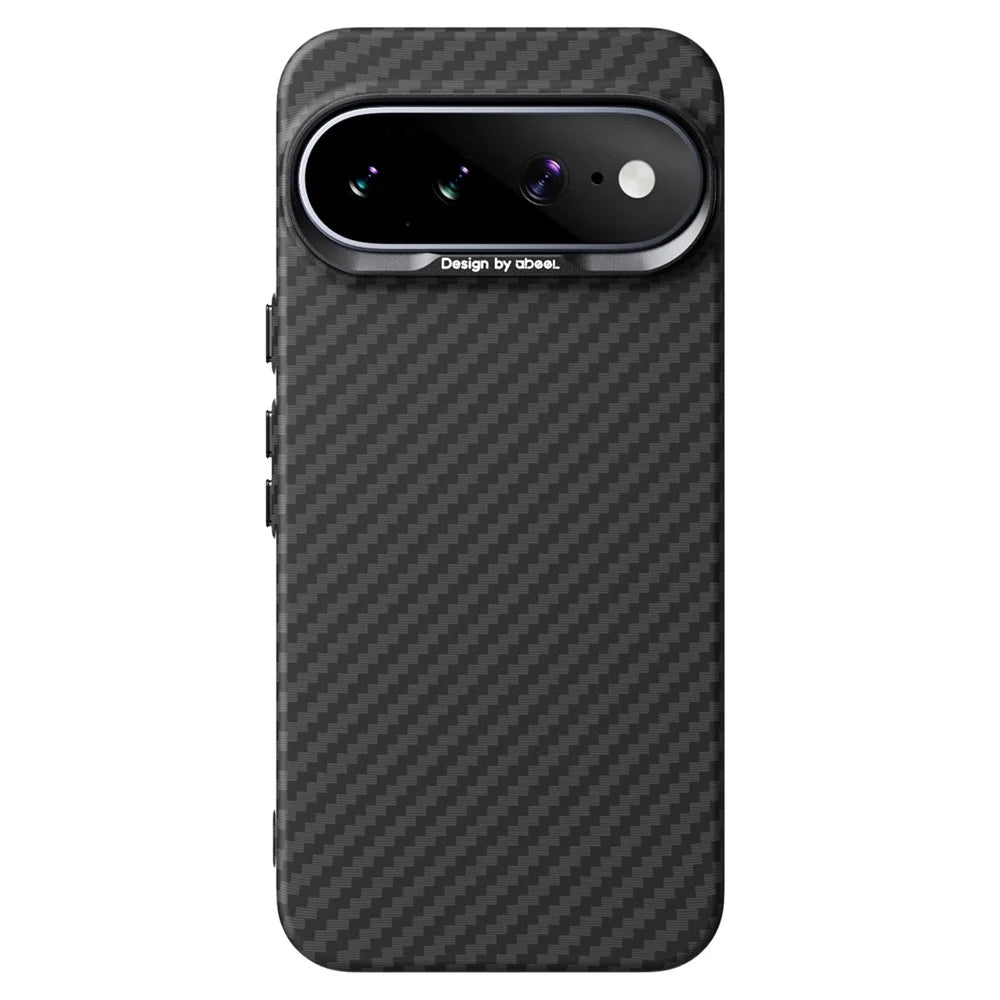 ABEEl for Google Pixel 11 Pro XL Magnetic Case PC + TPU Ultra Thin Minimalist Phone Cover - Carbon Fiber Texture - 1