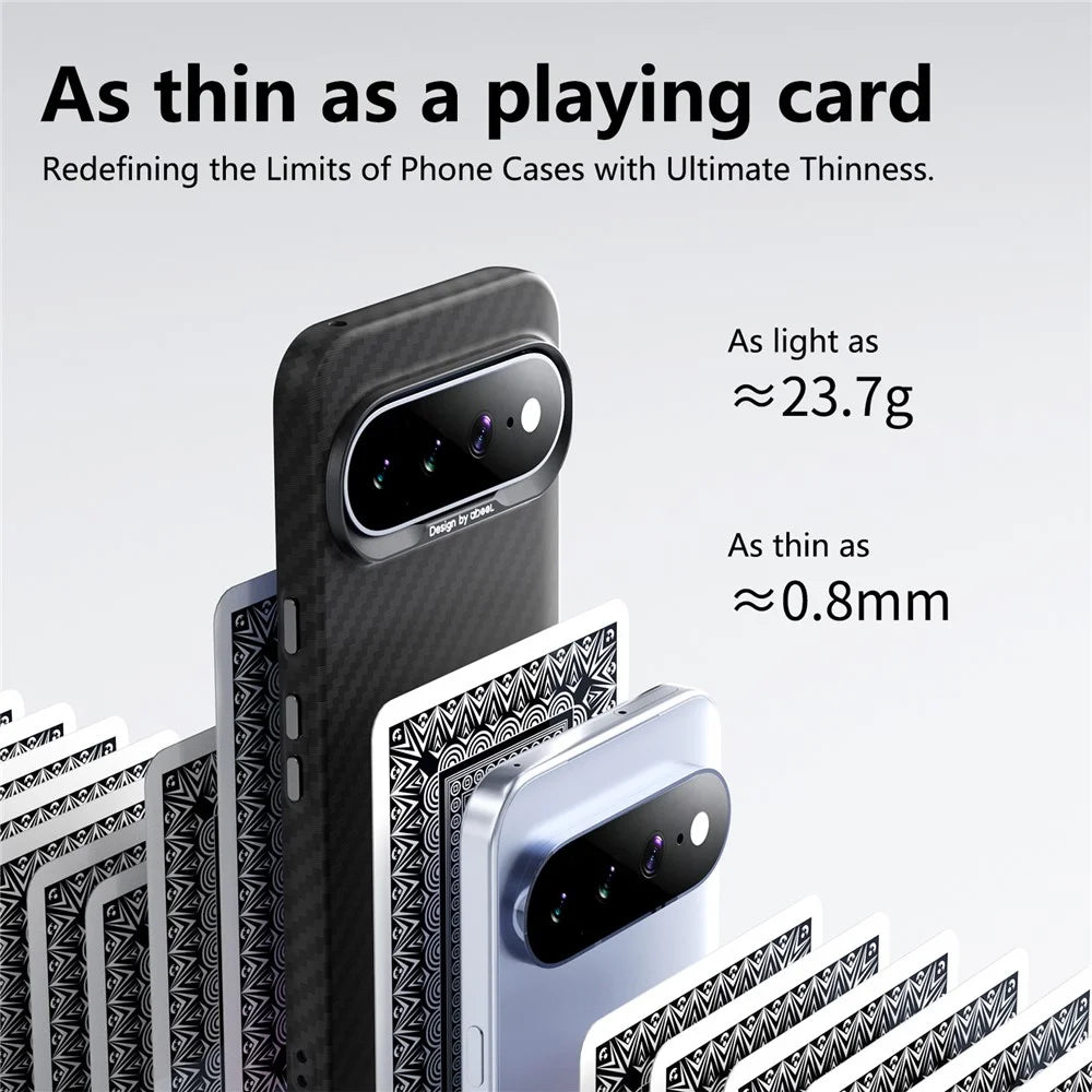 ABEEl for Google Pixel 11 Pro XL Magnetic Case PC + TPU Ultra Thin Minimalist Phone Cover - Carbon Fiber Texture - 3