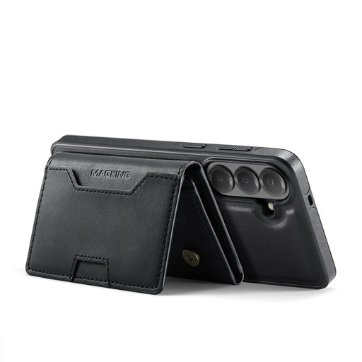 MAGKING K4 Series For Samsung Galaxy S26 FE Magnetic Case Detachable Wallet PU TPU PC Phone Cover - Black - 2