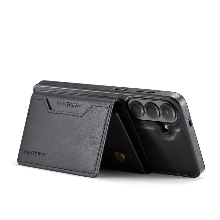 MAGKING K2 Series For Samsung Galaxy S26 FE Magnetic Case PC + TPU + PU Phone Cover with RFID Blocking Wallet - Black - 3